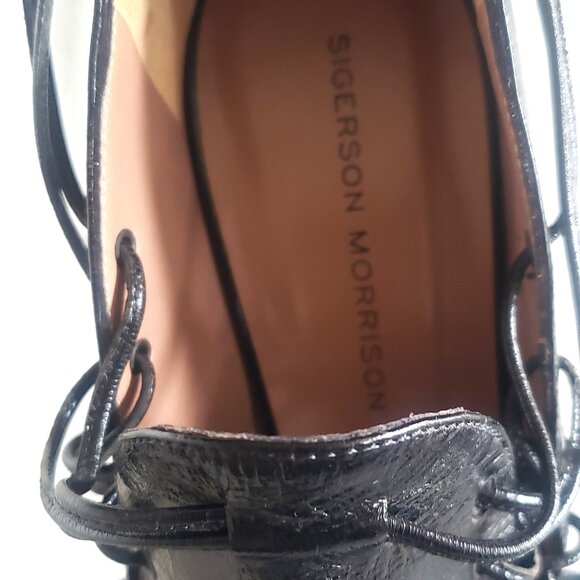 New-Sigerson Morrison Black Ankle Strap Gladiator Platform Sandal size 8.5M NWOB - Picture 6 of 7